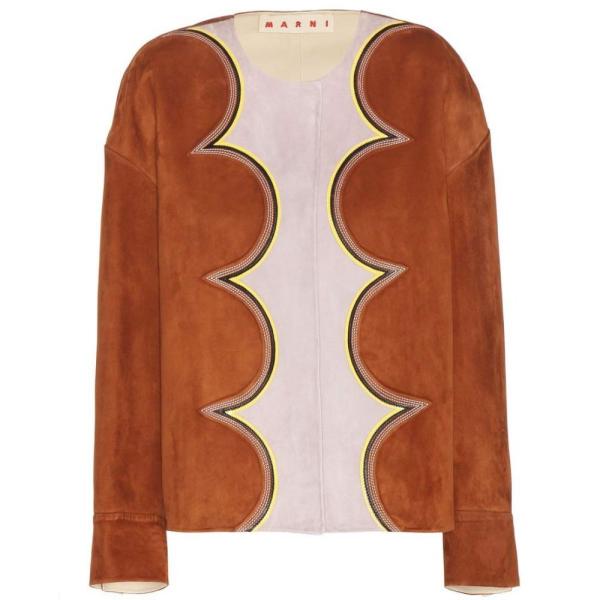 アウター Jacket Suede マルニ レディース 革ジャン レザージャケット Hb4 P フェルマート 3号店 ファッション Jacket Fermart レザージャケット 超安い