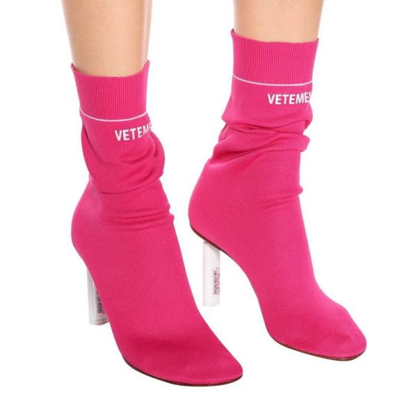 pink vetements boots