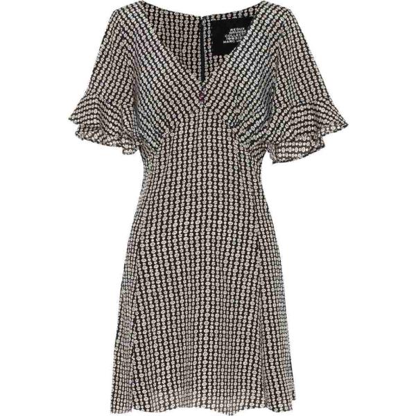 Silk マーク Crepe Black 3号店 Minidress Floral Crepe ジェイコブス Marc レディース Hb4 P フェルマート Jacobs Floral ワンピース ドレス Black Fermart ワンピース Multi