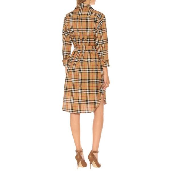 ワンピース ワンピース ドレス Burberry Antique Check Vintage Yellow バーバリー Cotton Ip Check レディース Shirt Dress Antique Yellow Check Hb4 P フェルマート Fermart 3号店