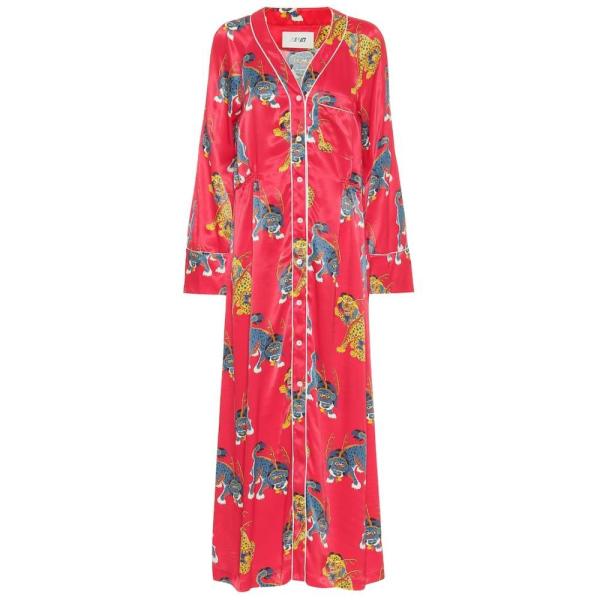 キリン シャツワンピース Multi Kirin レディース ワンピース シャツワンピース ワンピース ドレス Printed Satin シャツ ワンピース Shirt Dress Red Multi Hb4 P フェルマート Fermart 3号店