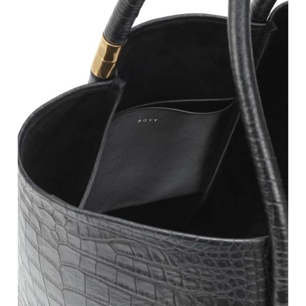 レディース Boyy ボーイ 36 トートバッグ Lotus トートバッグ バッグ Black Tote Boyy ボーイ Fermart Hb4 P フェルマート Croc Effect Leather 3号店