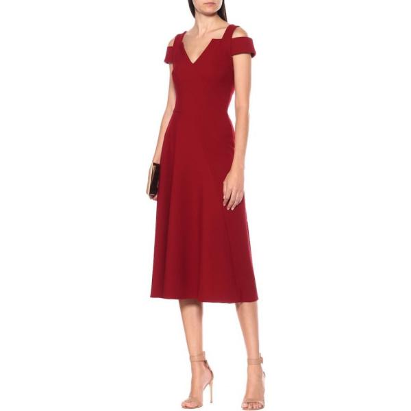 ローラン Dress ムレ Crepe Roland Midi Mouret レディース ワンピース ミドル丈 ワンピース ドレス Ebor Crepe Midi Dress Brick Red Hb4 P フェルマート Fermart 3号店