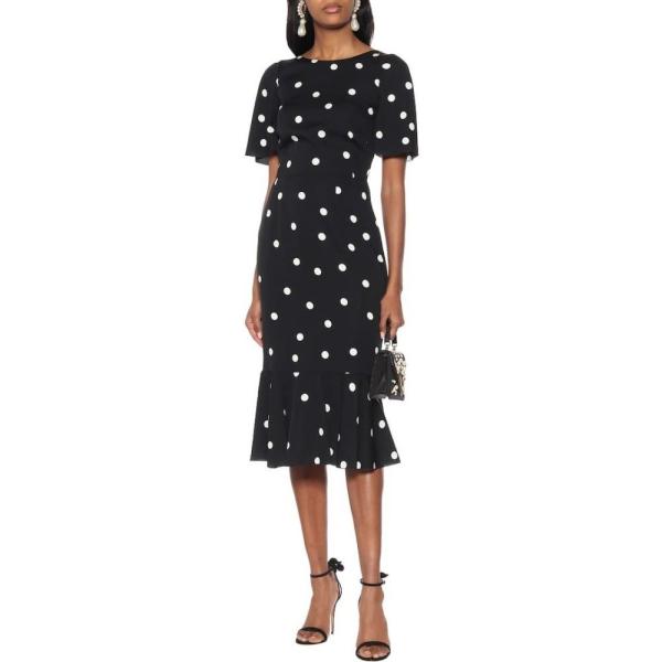 Pois Nero Gabbana Hb4 P フェルマート レディース Silk Charmeuse Dress Silk Charmeuse Midi レディース o Polka Dot Fdo Dolce ミドル丈 ワンピース Dress Fermart 3号店 ワンピース ドレス ドルチェ ガッバーナ
