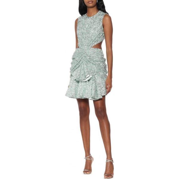 ハルパーン Halpern レディース パーティードレス ワンピース ドレス Aqua Sequined Minidress Aqua レディース Lace Lace Hb4 P フェルマート Fermart 3号店