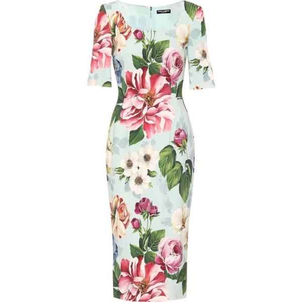 ドルチェ ガッバーナ Dolce Gabbana Gabbana レディース ワンピース ミドル丈 ミドル丈 ワンピース ドレス Floral Gabbana Cady Midi Dress Fiori Ombre F Azzurro Hb4 P フェルマート Fermart 3号店