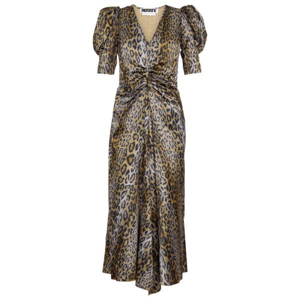 アウトレット大阪 ワンピース ドレス ワンピース ローテート レディース ミドル丈 Midi Leopard Print Dres W2bgi Sierina Rotate Christensen Birger 激安 直営 店 通販 Jlt Polinema Org