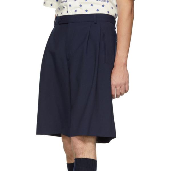 グッチ ショートパンツ Gucci ファッション メンズ Gucci メンズ ショートパンツ ショート ショートパンツ ボトムス ボトムス パンツ Navy ボトムス パンツ Wool Wool Navy Shorts Hc m フェルマート Fermart 3号店