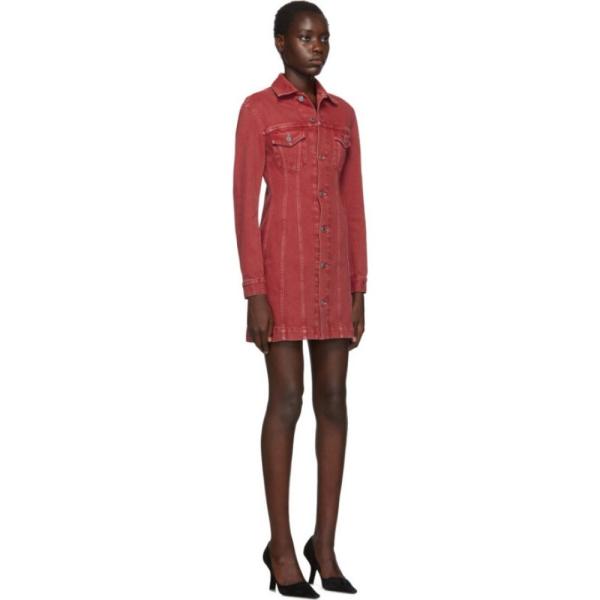 Dress Red Stone Lang Red レディース Helmut ヘルムート Dress Femme ワンピース ドレス Fermart Trucker Red デニム 3号店 Lang ワンピース Denim ラング Hc f0508 フェルマート