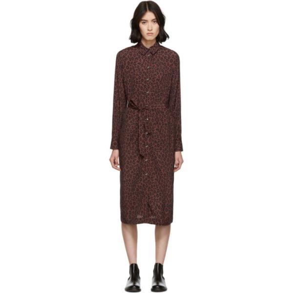 アーペーセー Burgundy レディース Maroon ワンピース ドレス Leopard ワンピース Karen Hc f フェルマート Dress レディースファッション 3号店 Maroon A P C Karen Fermart