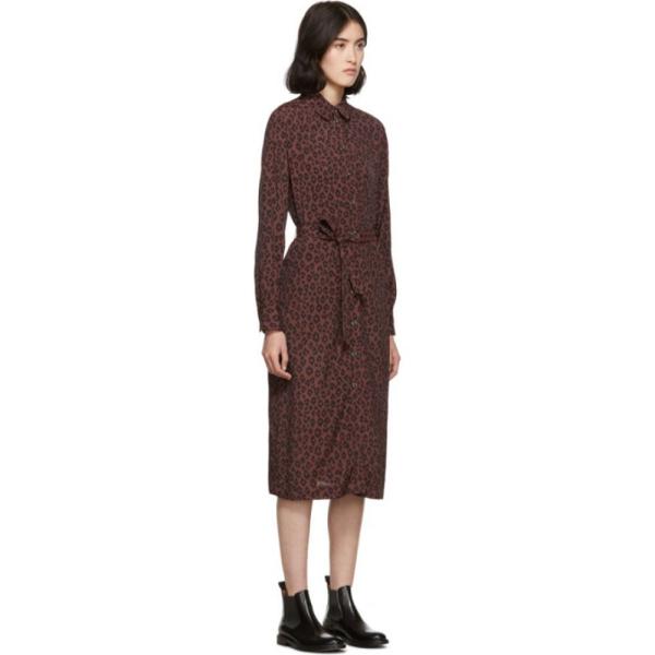 アーペーセー Burgundy レディース Maroon ワンピース ドレス Leopard ワンピース Karen Hc f フェルマート Dress レディースファッション 3号店 Maroon A P C Karen Fermart