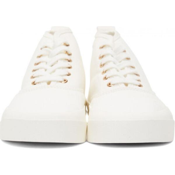 メゾン ファッション キツネ Maison スニーカー Kitsune レディース Canvas スニーカー シューズ 靴 White Canvas Sneakers Hc 192389f127001 フェルマート Fermart シューズ