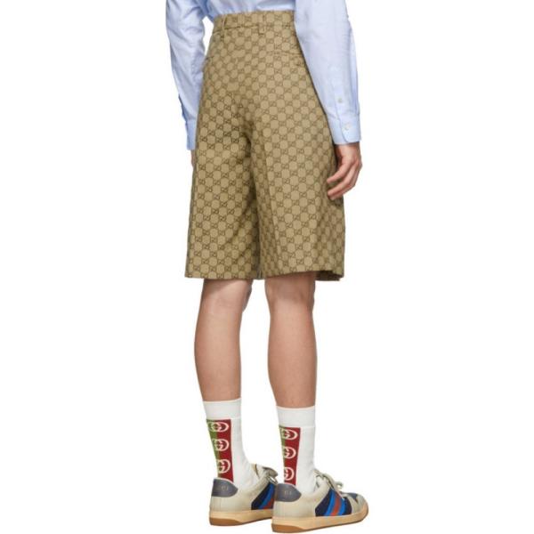 グッチ Gucci メンズ ショートパンツ バミューダ ボトムス・パンツ Beige Canvas GG ...