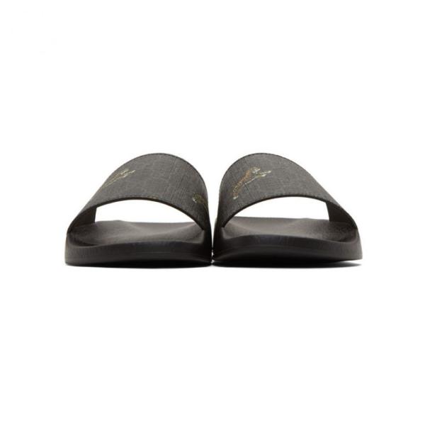 supreme flip flops black
