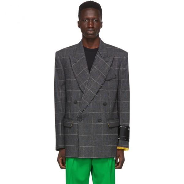 off white double breasted blazer