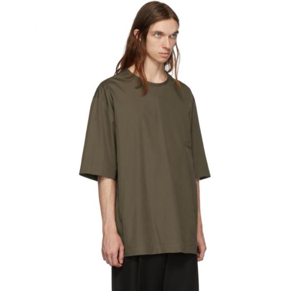 ルメール Lemaire メンズ Tシャツ トップス Tシャツ Khaki Cotton 半袖 T Shirt Hc 192646m213001 フェルマート トップス Fermart 3号店