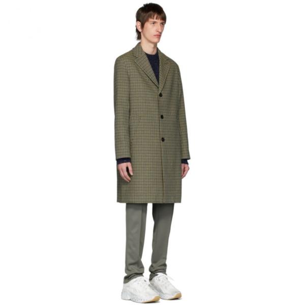 アクネ Brown ストゥディオズ Coat Acne Studios メンズ コート アウター Brown Brown Vichy Check Coat Brown Yellow Hc 1129m フェルマート Fermart 3号店