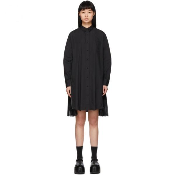 サカイ Sacai Black レディース ワンピース Zip ワンピース ドレス Black Poplin Poplin Zip Dress Black Hc 1445f0512 フェルマート Fermart 3号店