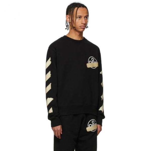 オフホワイト Beige メンズ Black トップス Arrows Arrows Tape スウェット トレーナー Tape メンズ Off White Sweatshirt Black Beige Hc 1607m4047 フェルマート Fermart 3号店