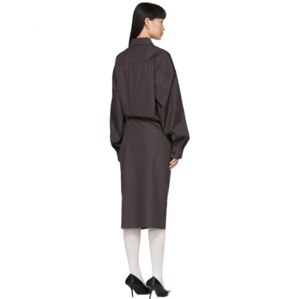 おすすめ のルメール Lemaire レディース ワンピース ワンピース ドレス Grey New Twisted Dress Carbon Ginger掲載商品 の