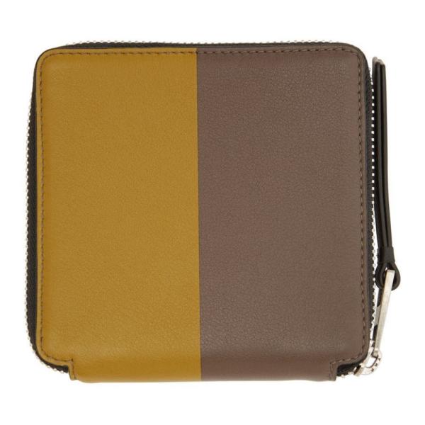 ロエベ Loewe メンズ 財布 Yellow Taupe Square Zip Wallet Ochre Taupe Www Tims Edu In