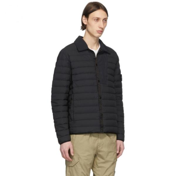 超目玉 ストーンアイランド Stone Island メンズ ダウン 中綿ジャケット アウター Black Down Loom Woven Puffer Jacket Black 全日本送料無料