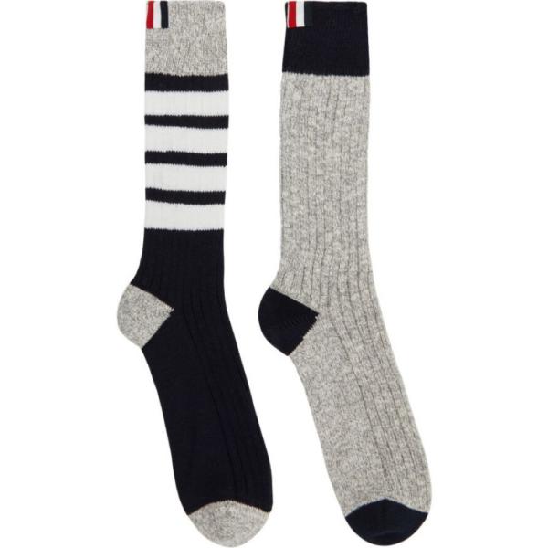 即納 最大半額 インポートブランド 男性 メンズ 靴下 トムブラウン4バーミッドカーフソックス Browne Thom ブラウン トム 靴下 レッグウェア