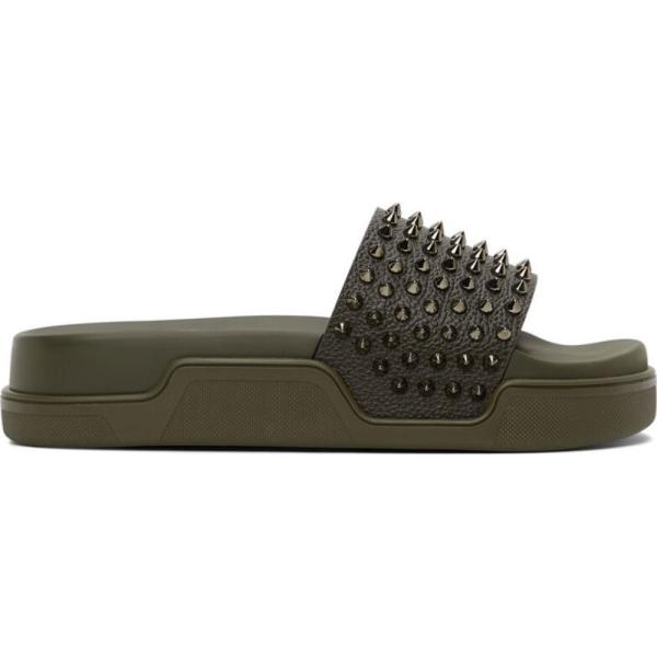 クリスチャン ルブタン Christian Louboutin メンズ サンダル フラット シューズ 靴 Khaki Pool Fun Flat Sandals Alpino Dark Gunmetal Hc m フェルマート Fermart 3号店 通販 Yahoo ショッピング
