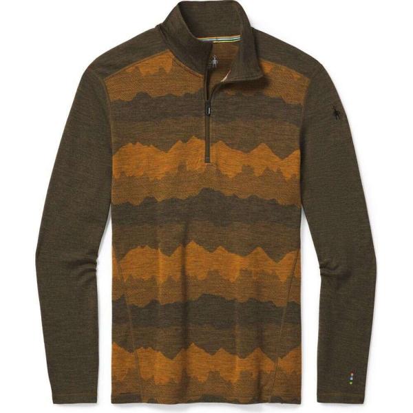 直販最安値 メンズ ベースレイヤー スマートウール インナー 下着 Zip Top Pattern Neck Merino Baselayer Smartwool Milita Mvxft5807 250 1 4 販売正規 Signature Johaness Com