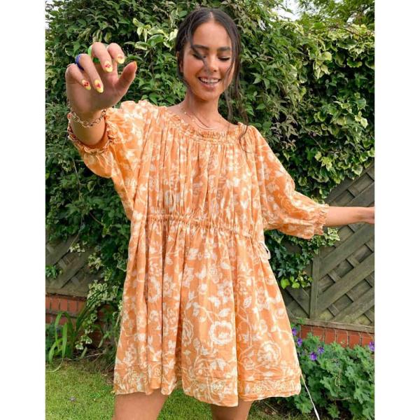 新春セール中 ワンピース ドレス ワンピース レディース ミニ丈 ホワイトコンビ フリーピープル Peach Mini In Floral Dress People Nora Jmrsj Free 売り出し販促品 Www Carmenparis Net