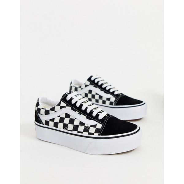 black checkerboard vans old skool