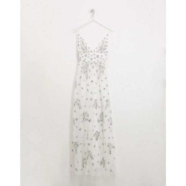 マヤ パーティードレス Prom Embellished Maya Maxi Maya レディース Maya パーティードレス Prom Plunge Full Front マキシ丈 ブライダル マキシ丈 In ワンピース ドレス レディース Bridal マヤ Plunge Dress レディース ワンピース ドレス Front White All Over
