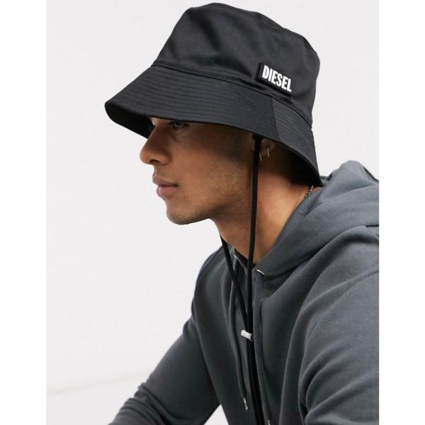 ディーゼル Diesel メンズ ハット バケットハット 帽子 Logo Bucket Hat In Black ブラック Ecozycompostables Ie