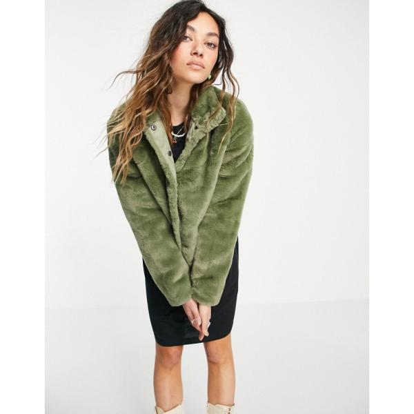 特価イラスト ヴェロモーダ レディース ファーコート ディープグリーン コート アウター Khaki In Fur Faux Coat Vjgmw192 Vero Moda 数量限定特別価格 Afrimarbre Ci