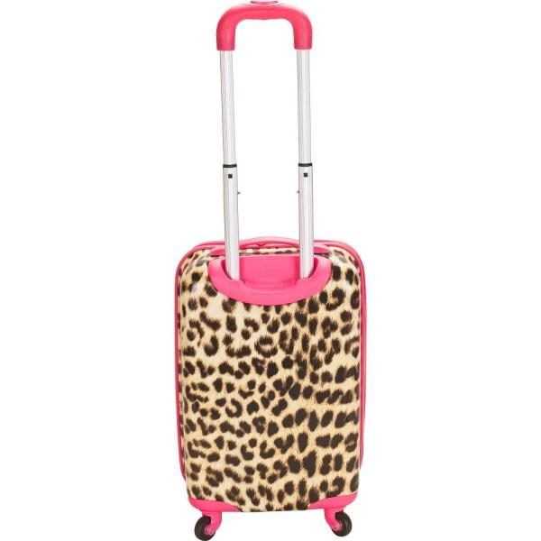 ロックランドラッゲージ Rockland Luggage レディース スーツケース キャリーバッグ スーツケース キャリーバッグ Carry On ハードサイド Safari Hardside Luggage Carry On Bg Ffedb6 フェルマート 1号店 Luggage Pink Leopard Fermart アウトレット 店舗 関東