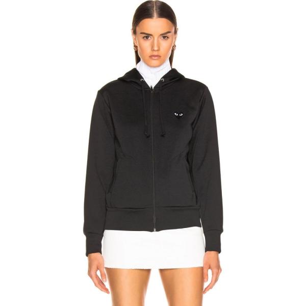 コム デ ギャルソン Comme Des Garcons Play レディース パーカー トップス Big Heart Full Zip Hoodie Black Efimajsa Hu