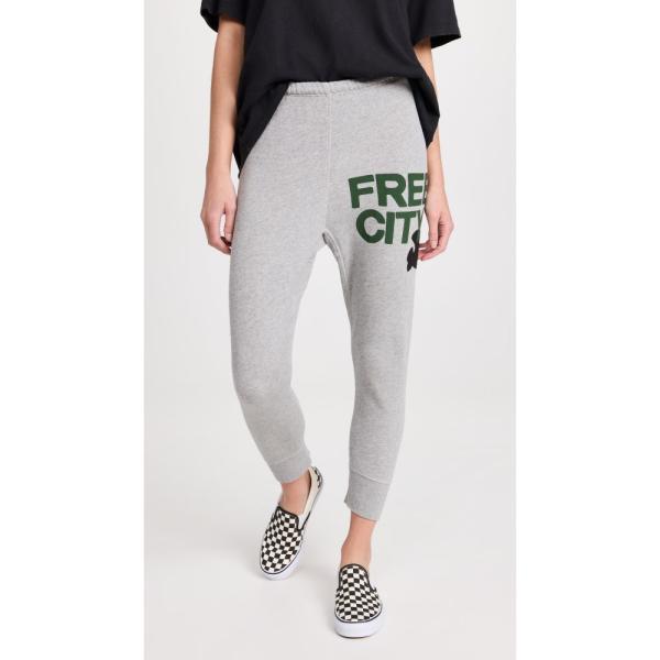 Freecity フリーシティ カットオフスウェットパンツ S グレー