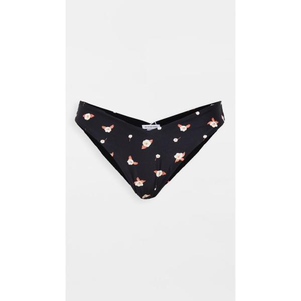 Weworewhat レディース ボトムのみ 水着 ビーチウェア Delilah Bikini Bottoms Black Flowers Blusquare Org