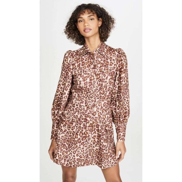 即納分あり のワンピース Zimmermann Safari ひざ丈ワンピース レディース ノースリーブ ジマーマン ワンピース ドレス Resistance Safari Leopard シャツワンピース Shirtdress Linen Cameo 売筋品 の