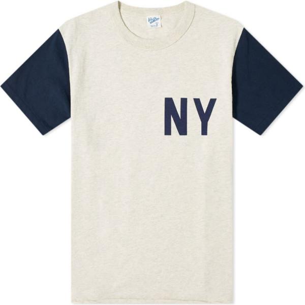 ベルバシーン Velva Sheen メンズ Tシャツ トップス 2 Tone Ny Baseball Tee Navy Oatmeal Epsi Rating Com