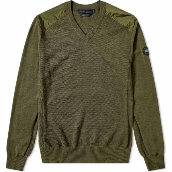 メンズ Mcleod Vネック ニット セーター カナダグース Black トップス Black V Neck Goose Goose Canada Knit Label Mcleod Dark Sage Sc Ff9a2ee7fc フェルマート エフ Fermart Ef