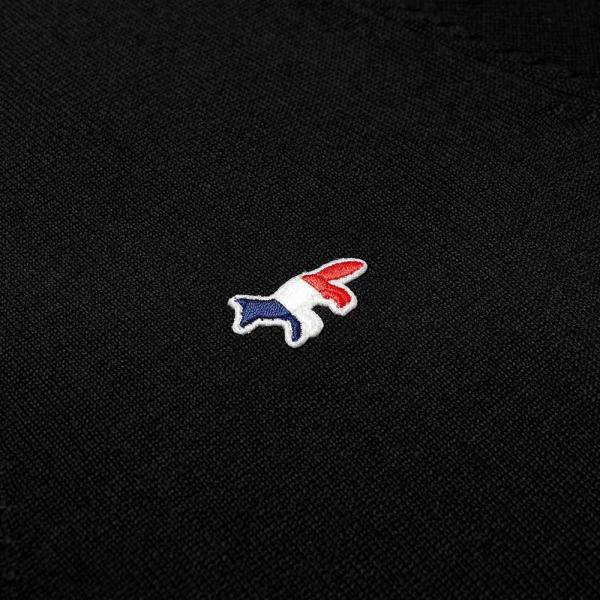メゾン カーディガン キツネ Maison Kitsune メンズ カーディガン ファッション トリコロール トップス Tricolour トップス Fox Cardigan Black Sc Ffe303fcce フェルマート Fermart 1号店