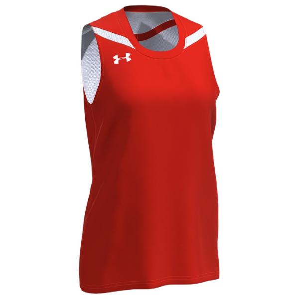 日本全国送料無料 アンダーアーマー Under Armour Team レディース バスケットボール トップス Team Clutch 2 Reversible Jersey Orange White 321beatz Com