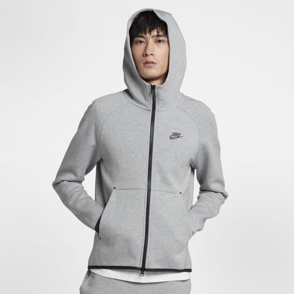 ナイキ Nike メンズ パーカー トップス 評価 Tech Fleece Hoodie Full Zip Black Dark Heather Grey