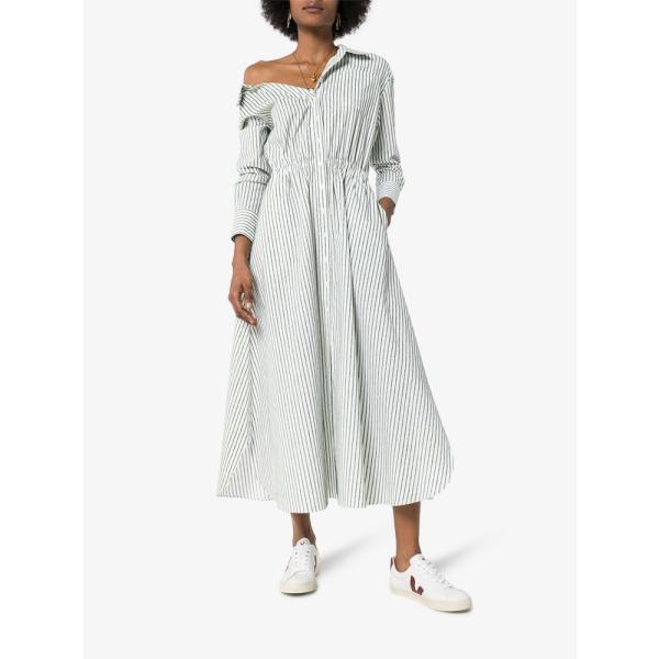 楽天最安値に挑戦 のバイエニィアザーネーム By Any Other Stripe Name Off The Shoulder レディース ワンピース ワンピース ドレス Off The Shoulder ワンピース Stripe Dress Green 人気爆発衝撃特価