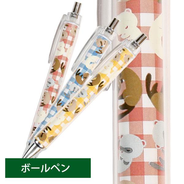 ・当店オリジナル!フェレット柄のオリジナルボールペン!・カラーはレッド、ブルー、イエローのかわいいギンガムチェック柄！・可愛いデザインなので、お友達や家族でお揃いにするのもおススメ！・書類やシャツのポケットに挟むためのクリップが転がり防止に...