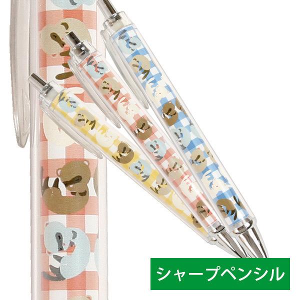 ・当店オリジナル!フェレット柄のオリジナルシャープペンシル!・カラーはレッド、ブルー、イエローのかわいいギンガムチェック柄！・可愛いデザインなので、お友達や家族でお揃いにするのもおススメ！・書類やシャツのポケットに挟むためのクリップが転がり...