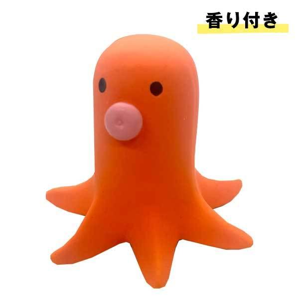 ・お弁当の定番、タコさんウィンナー型のラテックスTOY。・とぼけた表情に癒される♪お部屋に飾っても可愛い！・ほんのり甘いバニラの香り付き。コロコロと不規則に転がり、ペットも夢中で追いかけるはず♪・押したり噛んだりすると「キューキュー」と優し...