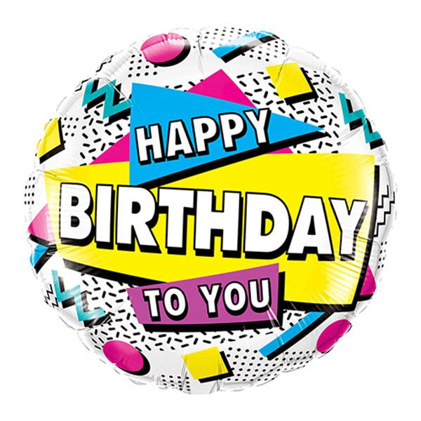 18インチ ラウンド ハッピーバースデートゥーユー 90 S レトロ Pin063 1枚販売 フェスティバルプラザ 通販 Paypayモール