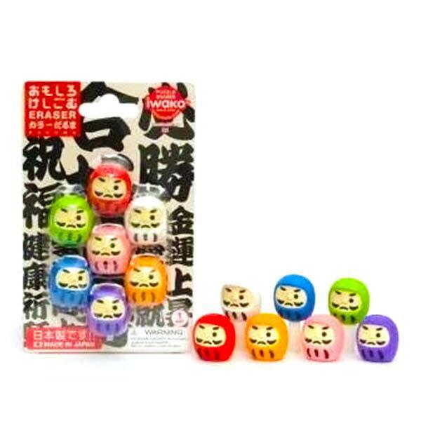 イワコー おもしろ消しゴム ブリスターパック カラーだるま フィギュア